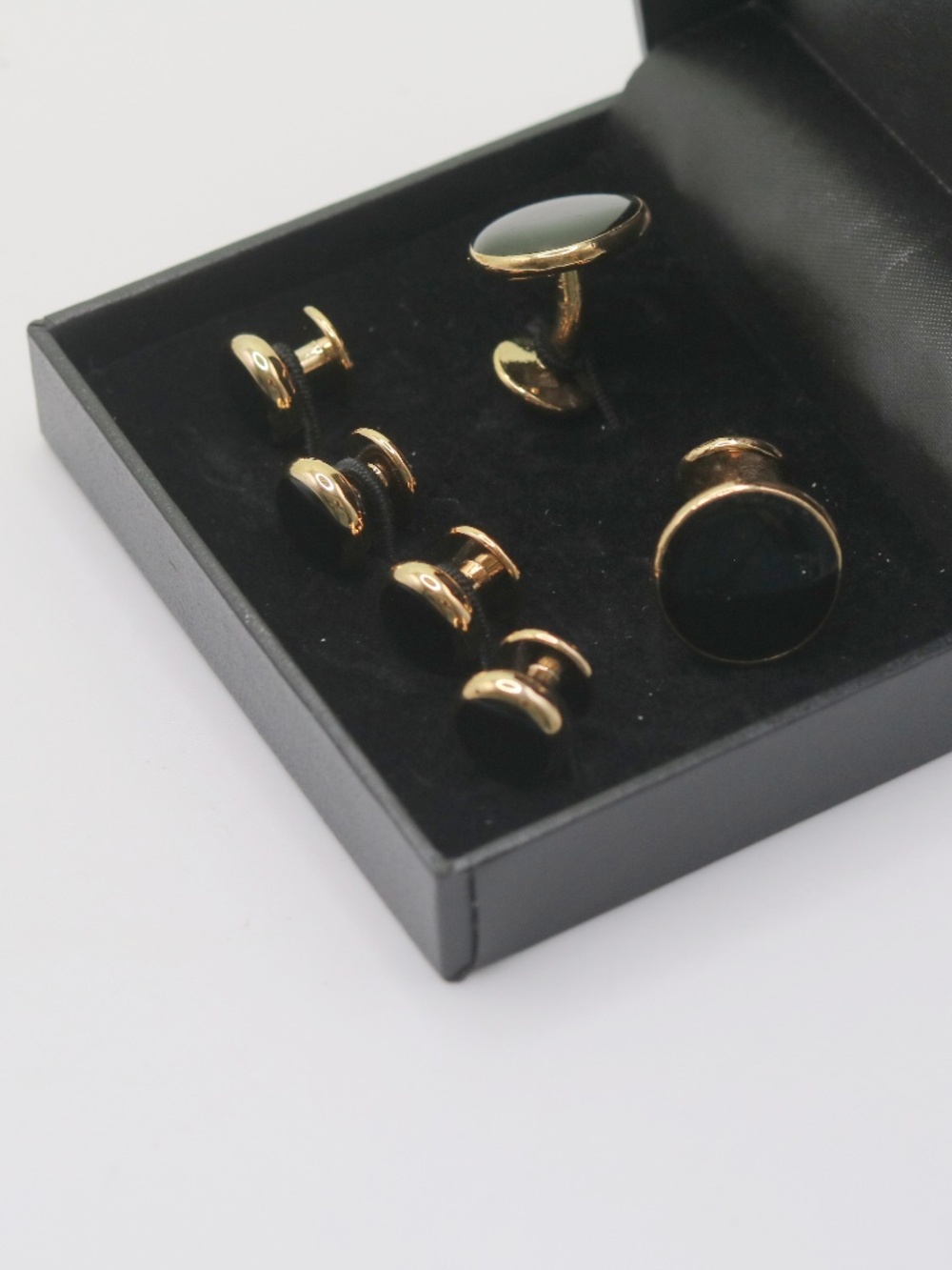 Black Tuxedo Cufflinks and Studs